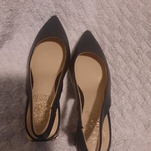New Vince Camuto Black Pointed Toe Slingback Heels